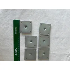 Kit 4 Chapinha Chapa Fixação Metal Reta Pé Palito Rosca Foto mini 4