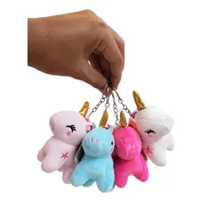 Kit 4 Chaveiros Unicórnio Pelúcia Fofinha Lembrancinha 13cm Foto mini  3