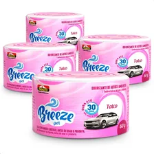 Kit 4 Cheirinhos Aromatizante Breeze Gel Talco Proauto 60g Cor Rosa Foto mini 1