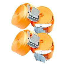 Kit 4 Cinta Amarração Carga Sem Catraca 2,5m X 25mm Starfer Cor Laranja Foto mini 1