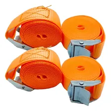 Kit 4 Cinta Amarração Carga Sem Catraca 2,5m X 25mm Starfer Cor Laranja Foto mini 2