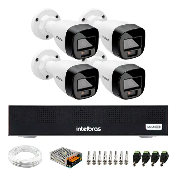 Kit 4 Câmeras Intelbras Full Color Vhd 1220B Foto 1