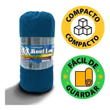 Kit 4 Colchonete Camping Casal 190x130 C/ Bolsa Xadrez Azul Foto mini 3