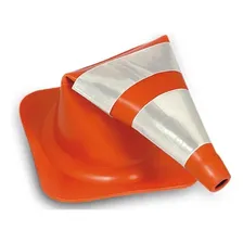 Kit 4 Cone Borracha Flexível 75cm Laranja C/ Refletivo Foto mini 3