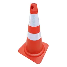 Kit 4 Cone Borracha Flexível 75cm Laranja C/ Refletivo Foto mini 2