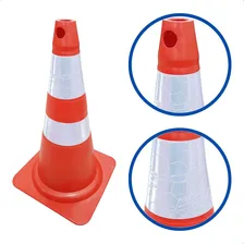 Kit 4 Cone Flexível 75cm Laranja Com Refletivo Norma Nbr 15071 Foto mini 2