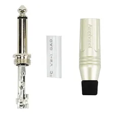 Kit 4 Conector P10 Mono De Linha Niquelado Amphenol Acpm-gn Foto mini  3