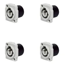 Kit 4 Conector plug Ac Out Painel Cinza Macho Wireconex Foto mini 2