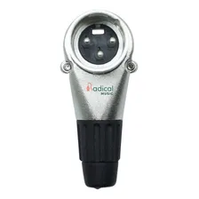 Kit 4 Conector Plug Xlr Canon Macho Em L 90 Graus Cachimbo Foto mini 3