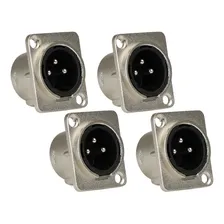 Kit 4 Conector Xlr Macho Painel Linha Pro Santo Angelo Sa2x Foto  mini 1