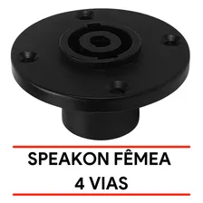 Kit 4 Conectores Plug Speakon 2 Macho E 2 Femea 4 Polos Para Rack M贸vel Som Plug Conector Speakon Painel Kit 2 Pares Foto mini 4