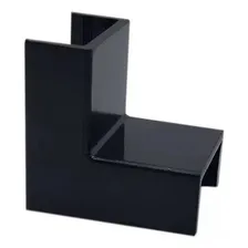 Kit 4 Conexão Cotovelo Interno Preto Curva Canaleta 20x10mm Foto mini  2