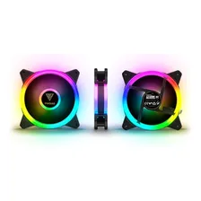 Kit 4 Cooler Fan Aeolus Argb M2-1204r 4 X 120mm C/ Controle Led Preto Foto mini 2