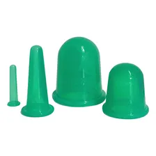 Kit 4 Copo Ventosa Silicone Antirrugas Celulite Flacidez Foto mini 4