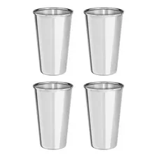 Kit 4 Copos Aço Inox Agua Suco Resistente 200ml Inquebrável Cor Prateado Foto mini 1