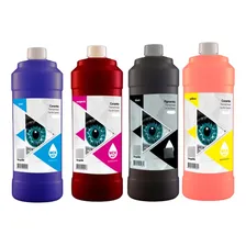 Kit 4 Cores 400ml Tinta Corante Para Impressoras Canon Tinta Cmyk Foto mini 1