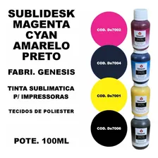 Kit 4 Cores Tinta Sublimática + 100 Folhas Papel A4 Live Tinta Preto Foto mini 3