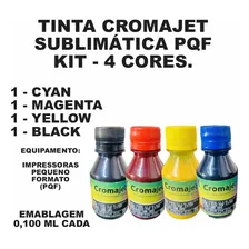 Kit 4 Cores Tinta Sublimatica Cromajet Pqf 100ml Fremplast Foto mini 2