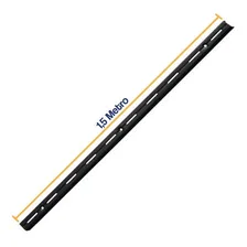 Kit 4 Cremalheira Trilho P/ Prateleira 1,5 M Branco Ou Preto Foto mini  2