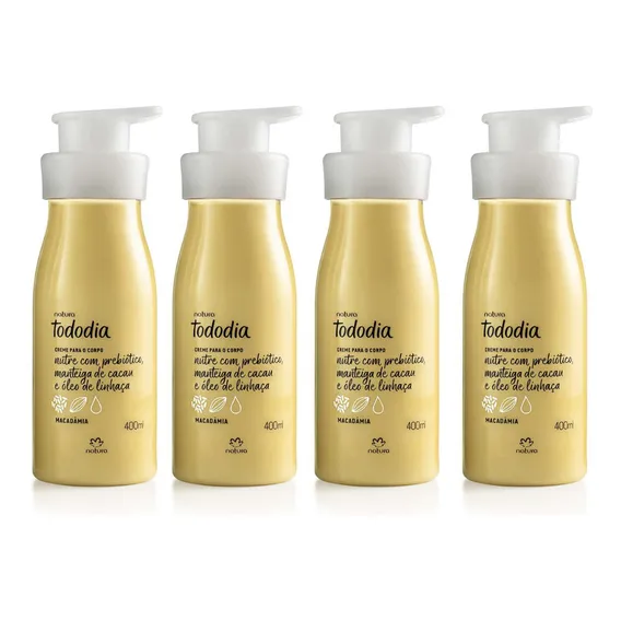 Kit 4 Creme Hidratante Nutritivo Tododia Macadâmia Foto 1