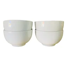 Kit 4 Cumbucas Porcelana Branco 440ml 4 Bowl Tigelas Foto mini 1