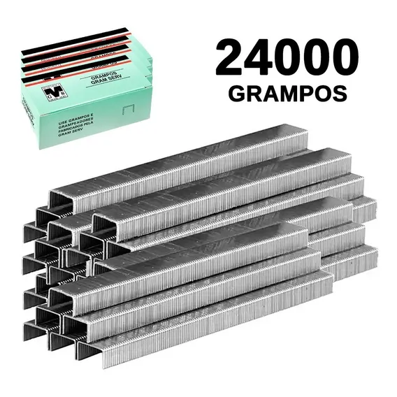 Kit 4 Cx Grampo Para Grampeador Pneumático 80/06mm Rocama Foto 1