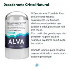 Kit 4 Desodorante Stick Cristal Sensitive Natural Alva 60g Foto mini  3