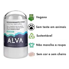 Kit 4 Desodorante Stick Cristal Sensitive Natural Alva 60g Foto mini 4