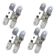Kit 4 Dobradiça InvisÃvel 70x16mm Cromo Escovado Hafele Foto mini 1