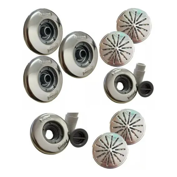 Kit 4 Dreno Fundo Ralo Inox 2 Aspiração E 3 Retornos Foto 1