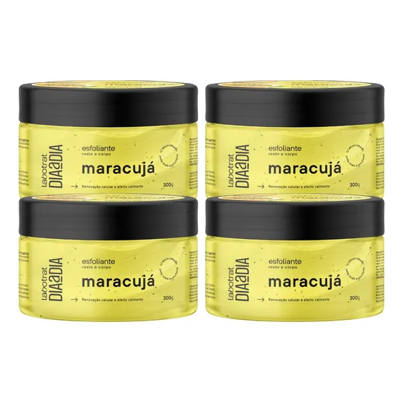 Kit 4 Esfoliantes Creme Maracujá Corporal Facial Labotrat Foto 1