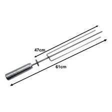 Kit 4 Espetos Tridente Inox P/ Churrasqueira Grill Girat贸rio Foto mini 4