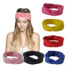 Kit 4 Faixa Para Cabelo Headband Modelo Turbante Atacado Cor Preto Foto mini  2
