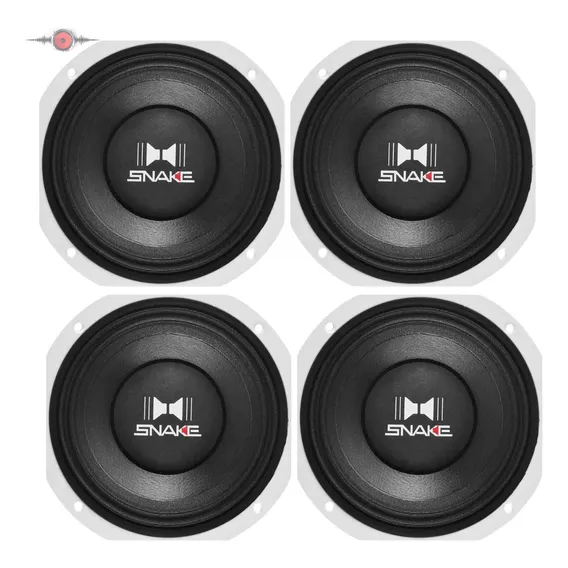 Kit 4 Falante Woofer Snake Esx608 8'' 300w Rms Medio 8 Ohms Foto 1