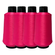 Kit 4 Fio Overloque 500g - Colorido - Costura Em Overloque Cor Pink Foto mini 1