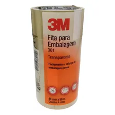 Kit 4 Fita Adesiva 3M Embalagem Transparente 48mm x 50m Foto mini 3