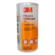 Kit 4 Fita Adesiva 3M Embalagem Transparente 48mm x 50m Foto mini 1