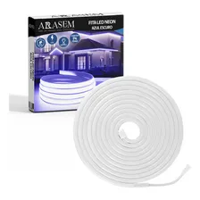 Kit 4 fita led neon flexível 12V rolos azul escuro Arasem Fita Led 0104 127/220V Foto  mini 1