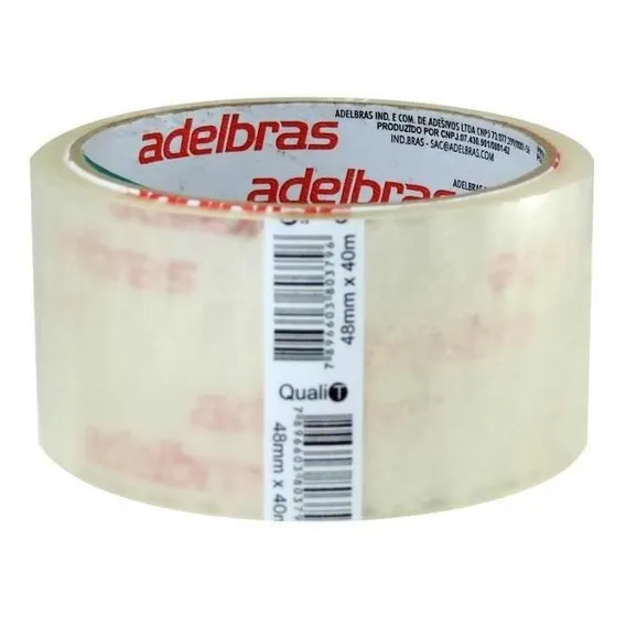 Kit 4 Fitas Adesivas Pvc 40m X 48mm Embalagem Caixa Papelão Foto 1
