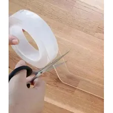 Kit 4 Fitas Dupla Face Transparente Adesiva Fixação Forte Cor Branco Foto mini 3