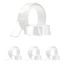 Kit 4 Fitas Dupla Face Transparente Adesiva Fixação Forte Cor Branco Foto mini 1