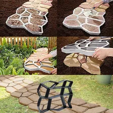 Kit 4 Forma Molde Concreto Piso Calçada Bloco Pedras Jardim Foto mini 3