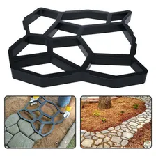 Kit 4 Forma Molde Concreto Piso Calçada Bloco Pedras Jardim Foto mini 4