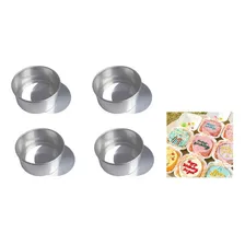 Kit 4 Formas Para Bolo Bentô Cake Fundo Falso / Removível Cor Cinza Foto mini 4