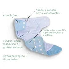 Kit 4 Fraldas Ecológicas Happy Flute + 4 Abs Microfibra Dino Foto mini  3