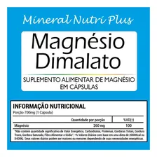 Kit 4 Frascos Mineral Nutri Plus Magnésio Dimalato Foto mini 3