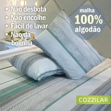 Kit 4 Fronhas Avulsas Para Travesseiro Malha Estampada 100% Algodão Toque Macio Com Zíper Hotel Pousada Cor Modelo 9 Cozzilar Foto mini 4