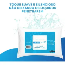 Kit 4 Fronhas ImpermeƔveis Aquatech 50x70 100% PoliƩster Branco Foto mini 3