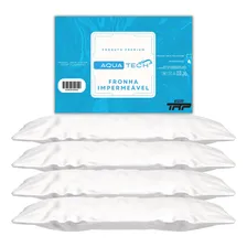 Kit 4 Fronhas ImpermeƔveis Aquatech 50x70 100% PoliƩster Branco Foto mini 1