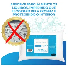 Kit 4 Fronhas ImpermeƔveis Aquatech 50x70 100% PoliƩster Branco Foto mini 4